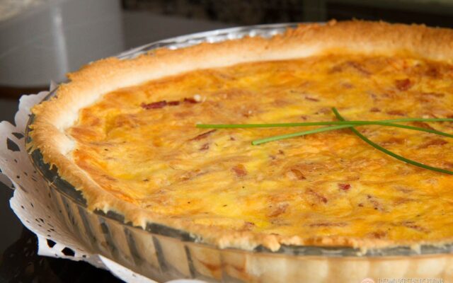 Quiche de bacon y queso