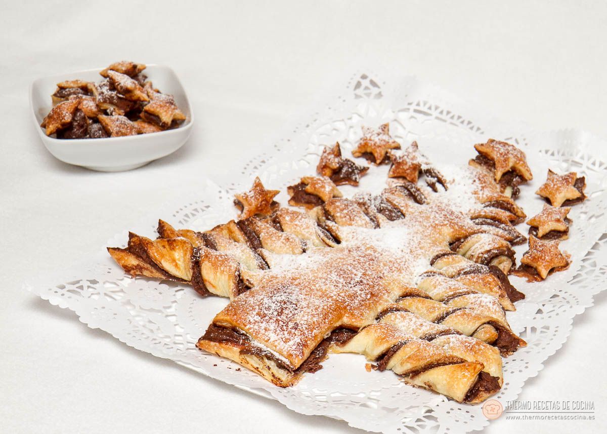 Árbol de Navidad de Nutella y hojaldre | 2 | Recetas de cocina para Thermomix árbol de navidad de nutella