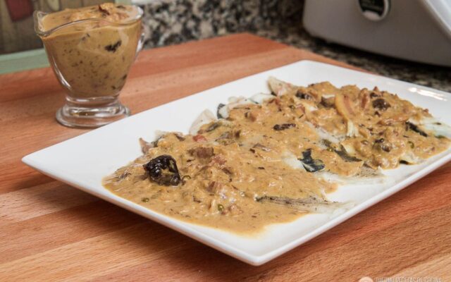 Rodaballo con salsa de vermut