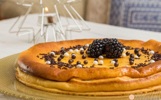 Tarta de queso y turron